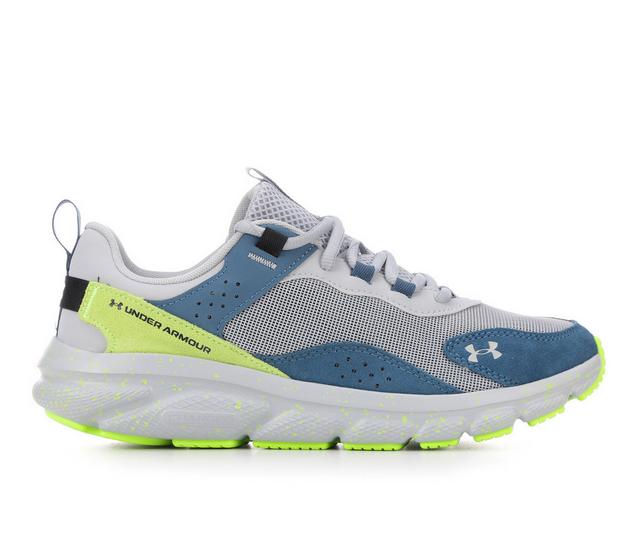 Men's Under Armour Charged Verssert Speckle Running Shoes in Gry/Lime/Bl 103 color