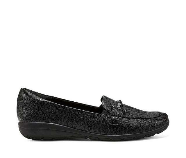 Women's Easy Spirit Amelia Croc Embossed Loafers in Black color