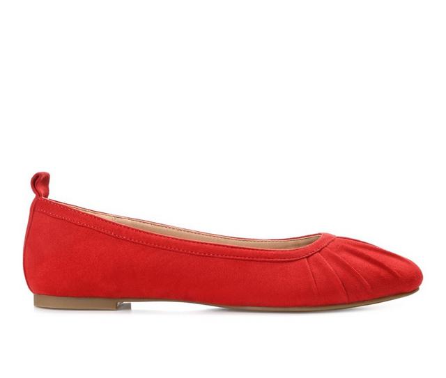 Women's Journee Collection Tannya Flats in Red color