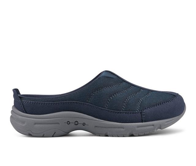 Women's Easy Spirit Breezie Mules in Dark Blue color