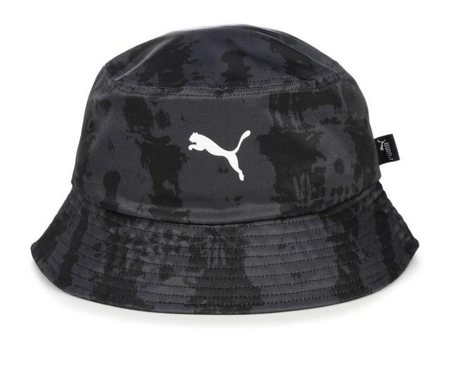 Puma Men's Tie Dye Bucket Hat in Black/Grey color