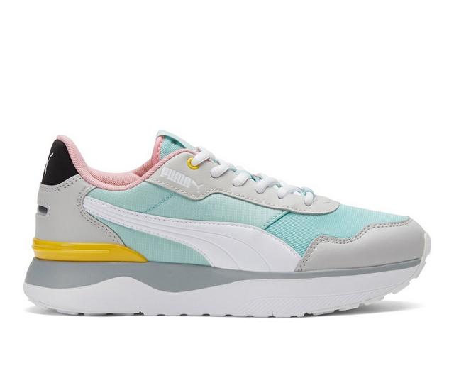 Women's Puma R78 Voyage Wedge Sneakers in Blue/Wht/Gray color