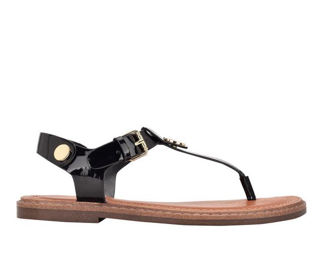 Women's Tommy Hilfiger Bennia Sandals in Black Patent color