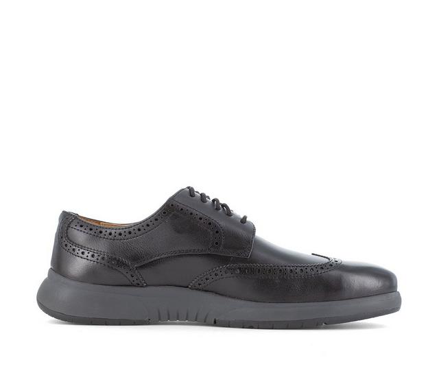 Men's Florsheim Work Flair Steel Toe Slip-Resistant Work Shoes in Black color