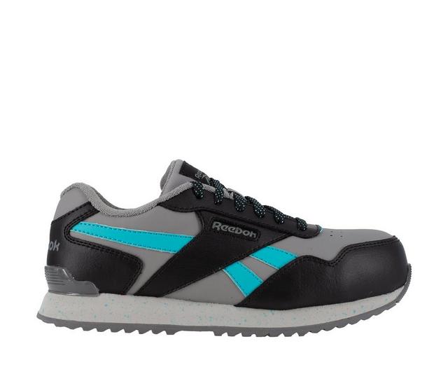 Men's REEBOK WORK Harman Slip-Resistant Work Shoes in Grey/Teal color