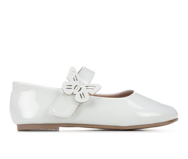 Girls' Soda Toddler Riley Dress Flats in White Patent color