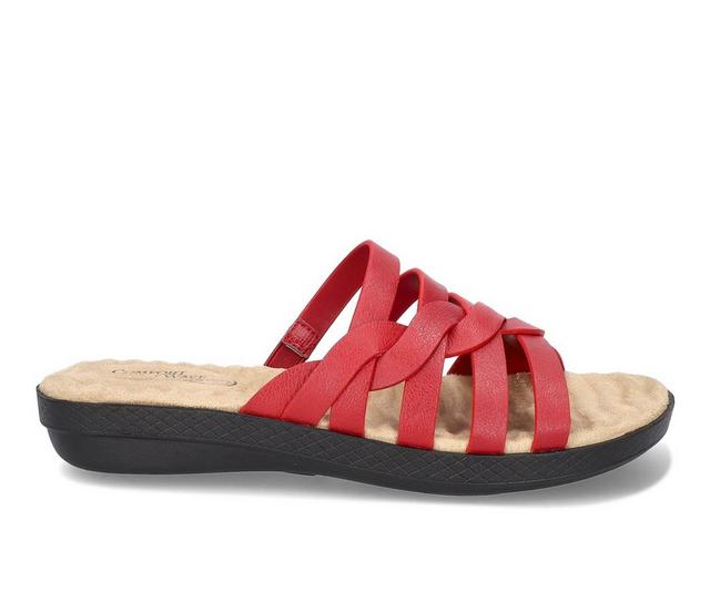 Women's Easy Street Sheri Sandals in Red color