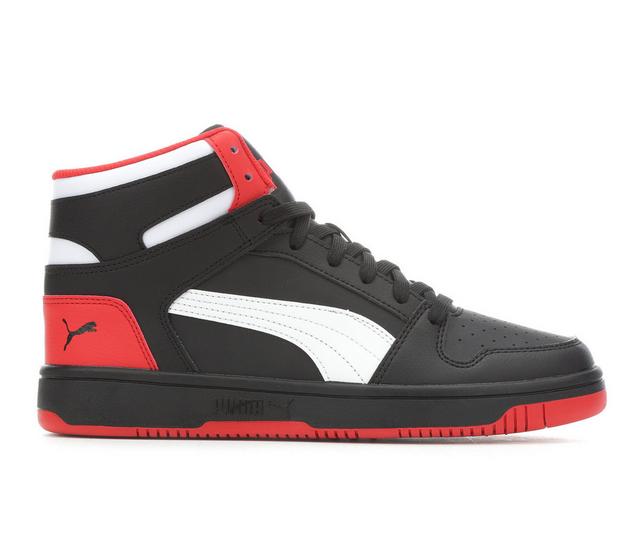 Men's Puma Rebound Layup SL Sneakers in Black/Red/White color