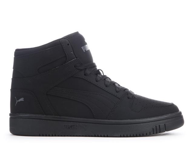 Men's Puma Rebound Layup SL High-Top Sneakers in Blk/Nubuck color