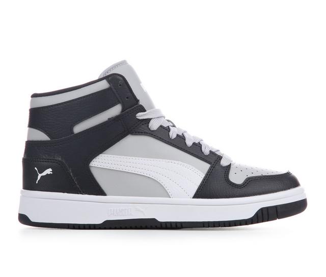 Men's Puma Rebound Layup SL High-Top Sneakers in Grey/Black/Wht color