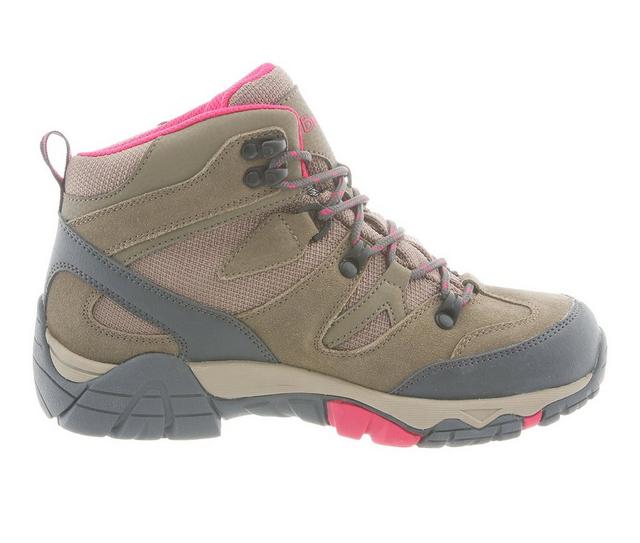 Women's Bearpaw Corsica Wide Width Waterproof Hiking Boots in Taupe color