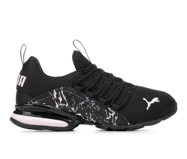 Women's Puma Axelion Marble Sneakers in Black/Pink color