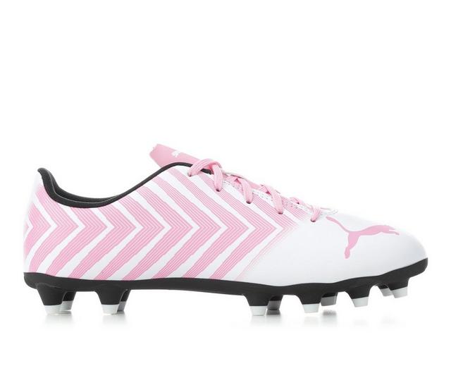 Girls' Puma Little Kid & Big Kid Tacto FG/AG Junior Soccer Cleats in Pink/White color