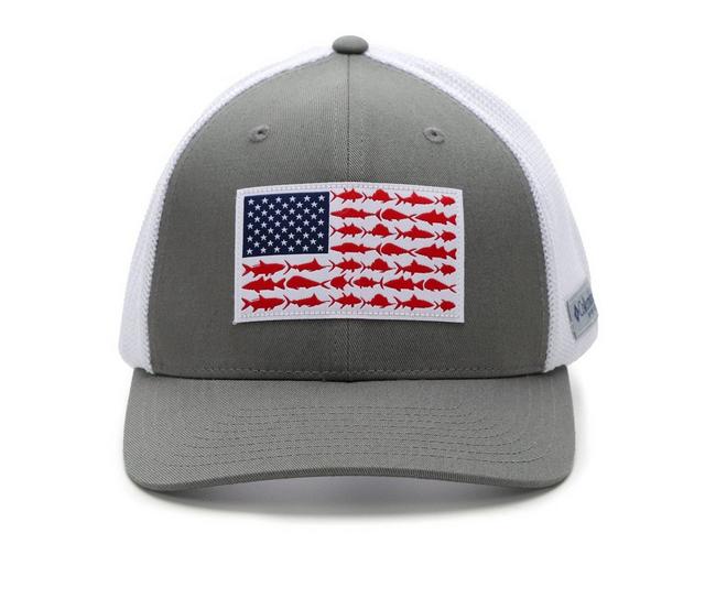 Columbia PFG Fish Flag Cap in Titanium/White color