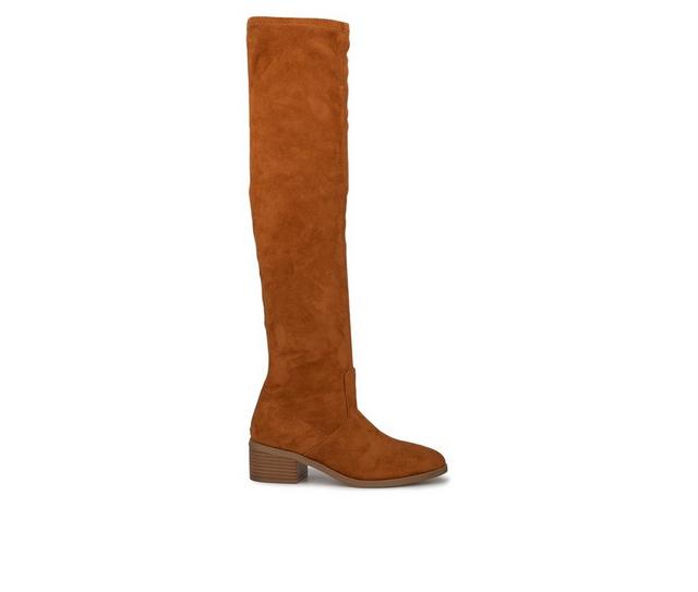 Women's New York and Company Ruby Knee High Boots in Cognac color