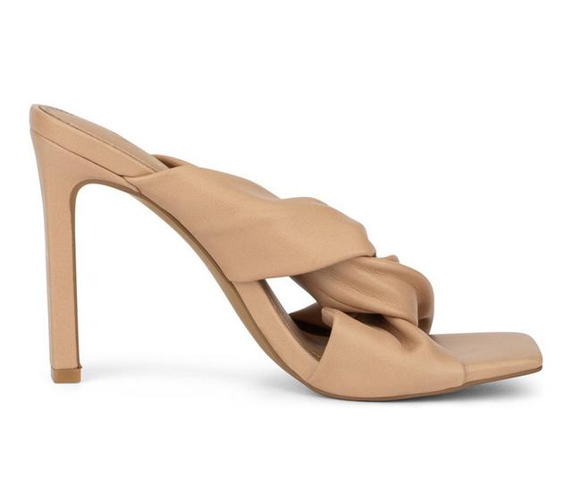 Women's New York and Company Gabby Dress Sandals in Nude color