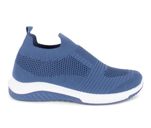 Women's Danskin Cheerful Slip-On Sneakers in Steel blue color