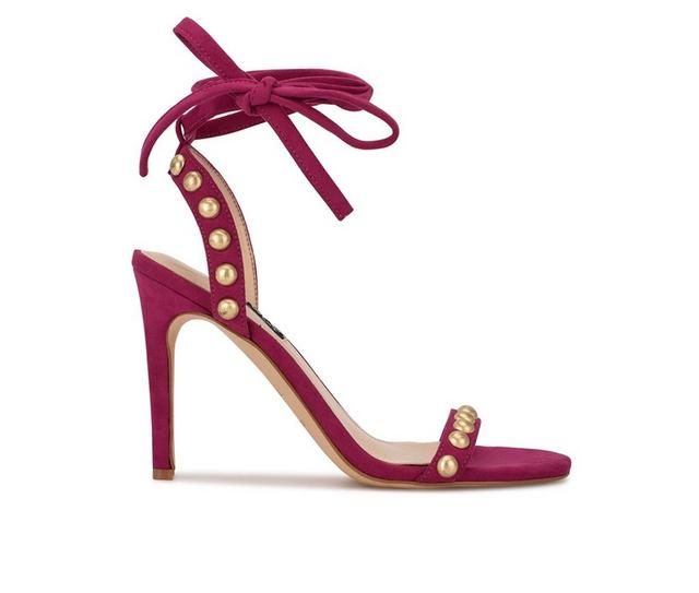 Women's Nine West Istelle Dress Sandals in Berry color