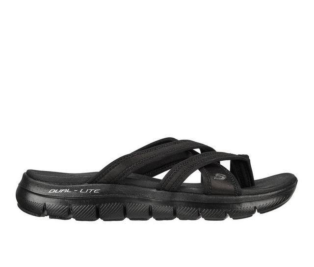 Women's Skechers Cali Flex Appeal Start Up 2.5 Vegan Outdoor Sandals in Black color