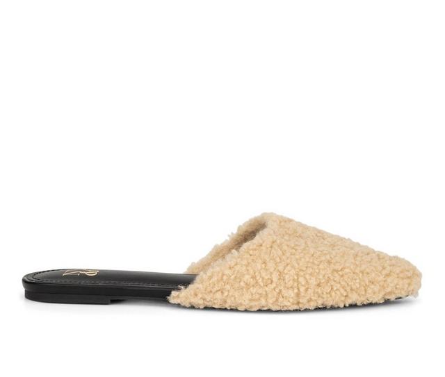 Women's New York and Company Andi Mules in Camel color