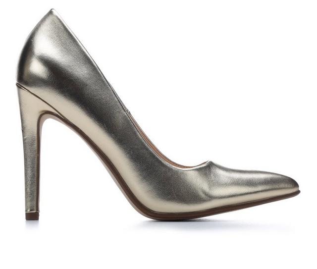 Women's Y-Not Scheme Pumps in Gold Metallic color