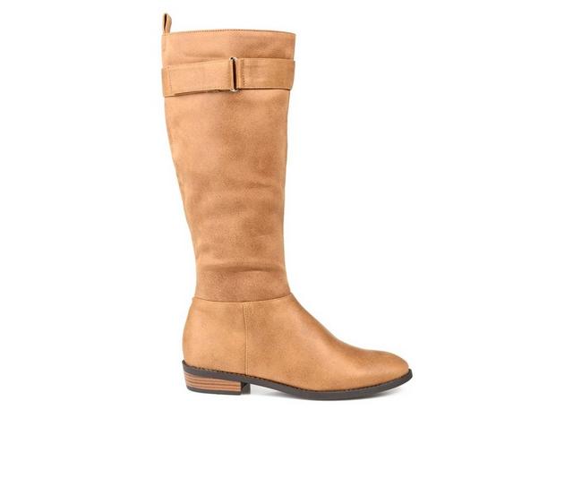 Women's Journee Collection Lelanni Wide Calf Knee High Boots in Tan color