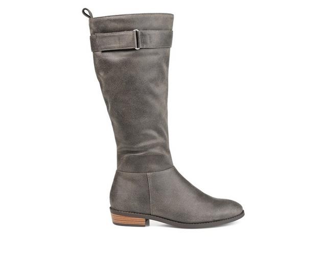 Women's Journee Collection Lelanni Wide Calf Knee High Boots in Grey color