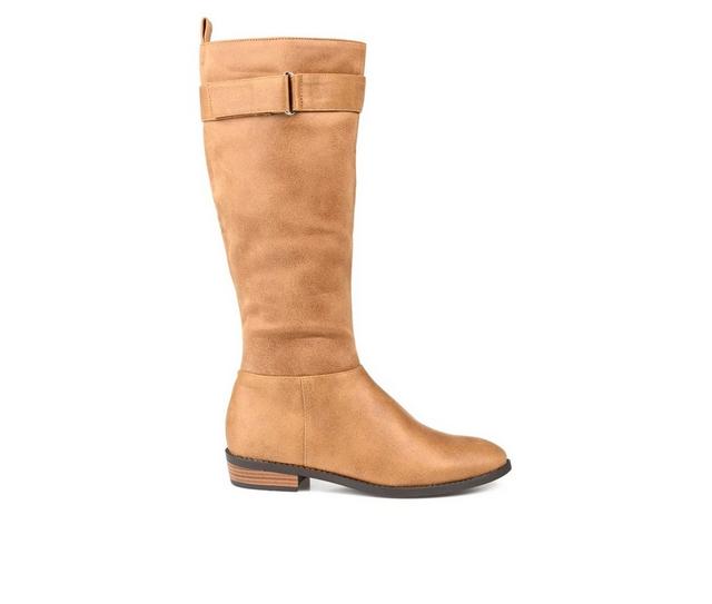 Women's Journee Collection Lelanni Extra Wide Calf Knee High Boots in Tan color