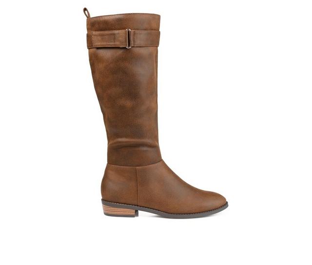 Women's Journee Collection Lelanni Extra Wide Calf Knee High Boots in Brown color