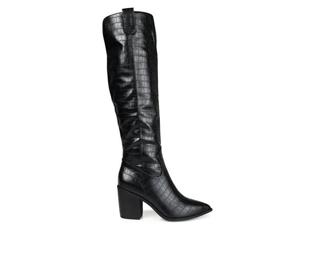 Women's Journee Collection Therese Over-The-Knee Boots in Black color