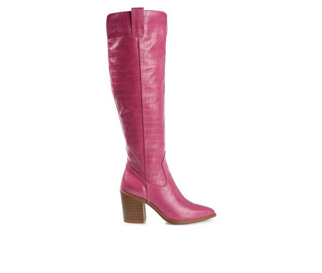 Women's Journee Collection Therese Over-The-Knee Boots in Pink color