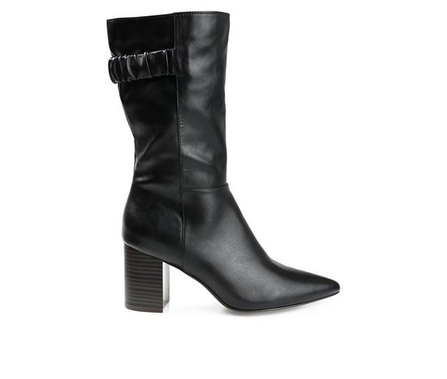 Women's Journee Collection Wilo Mid Boots in Black color
