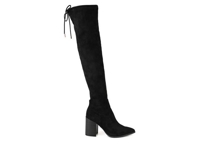 Women's Journee Collection Paras Wide Calf Over-The-Knee Boots in Black color