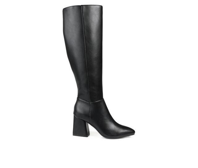 Women's Journee Collection Landree Wide Calf Knee High Boots in Black color