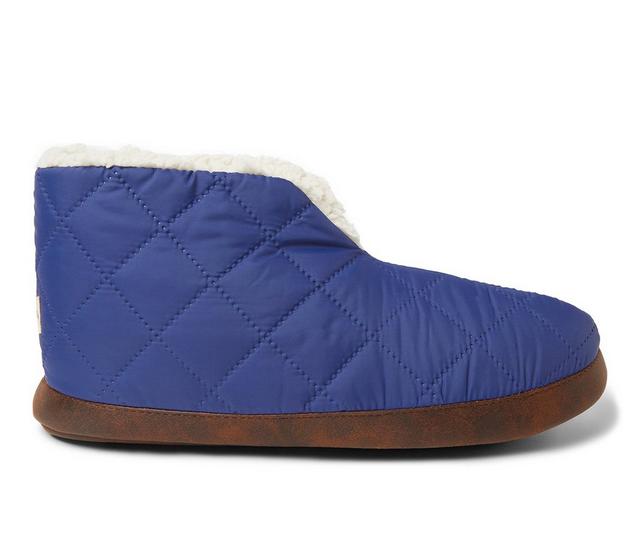 Dearfoams Haven Warm Up Nylon Bootie Slippers in Peacoat color