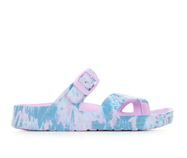 Girls' Northside Little Kid & Big Kid Reva Footbed Sandals in Aqua/Lilac color