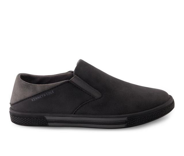 Boys' Kenneth Cole Little Kid & Big Kid Center Liam Slip-On Shoes in Black color