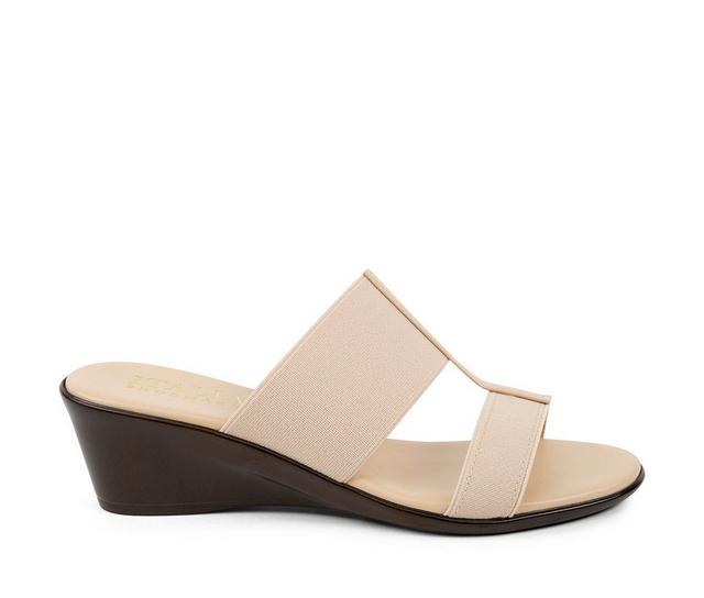 Women's Italian Shoemakers Sadey Wedge Sandals in Natural color