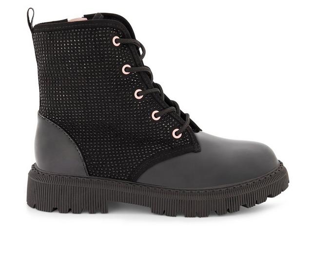 Girls' DKNY Little Kid & Big Kid Ava Stone Web Boots in Black color