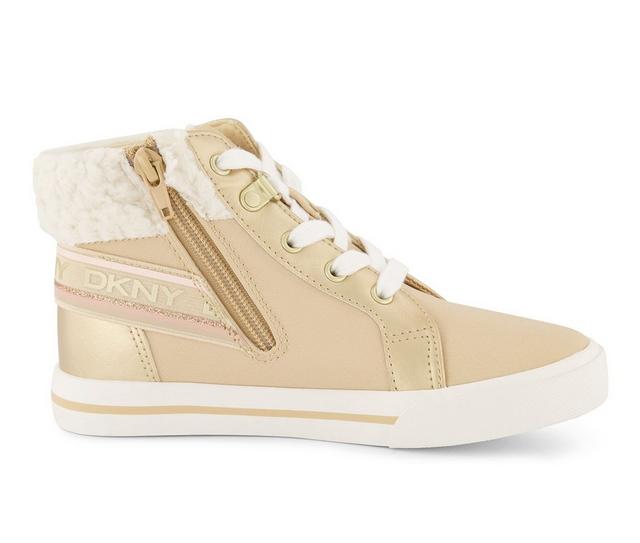 Girls' DKNY Little Kid & Big Kid Hannah Elastic High-Top Sneakers in Gold color