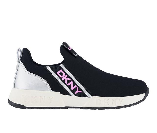 Girls' DKNY Little Kid & Big Kid Maddie Stripe Sneakers in Black color