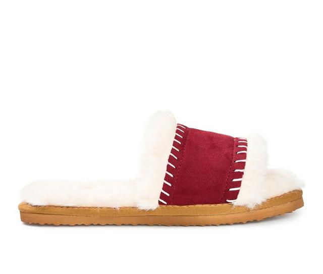 Journee Collection Mardie Slippers in Wine color