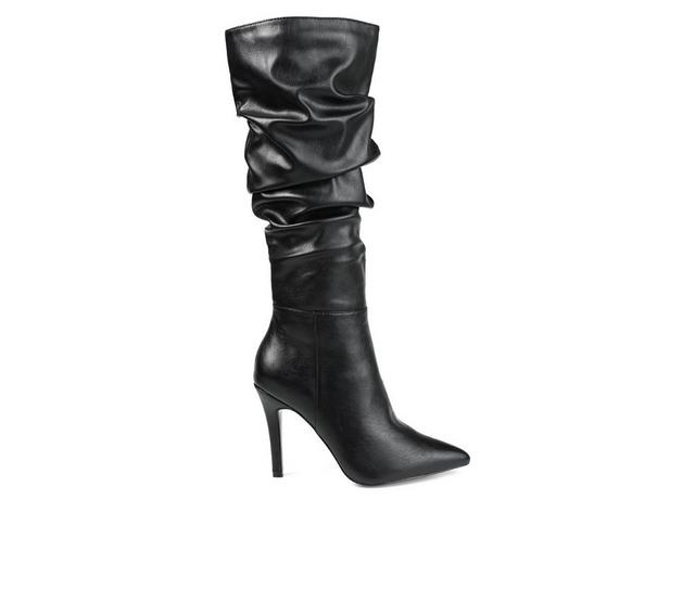 Women's Journee Collection Sarie Knee High Stiletto Boots in Black color