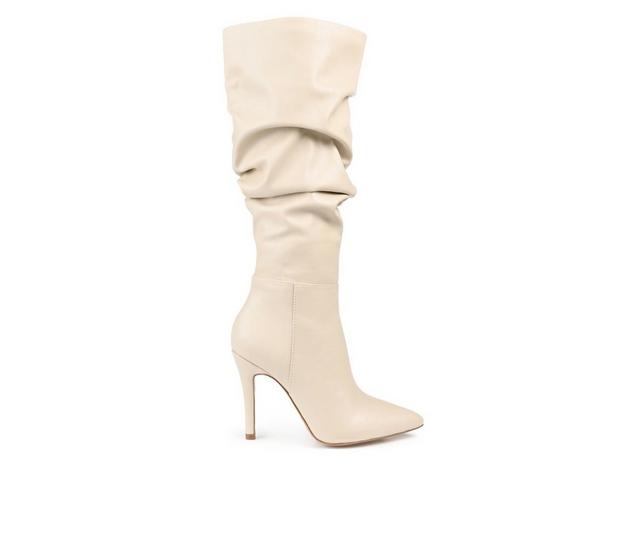 Women's Journee Collection Sarie Extra Wide Calf Knee High Boots in Sand color