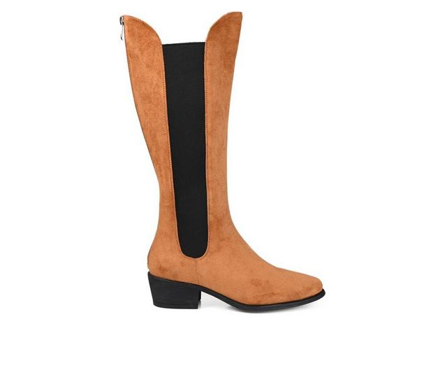 Women's Journee Collection Celesst Wide Calf Knee High Boots in Cognac color