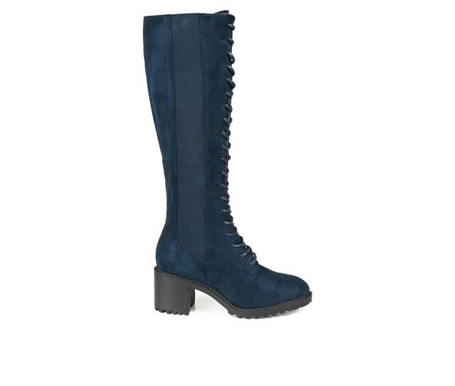 Women's Journee Collection Jenicca Knee High Boots in Navy color