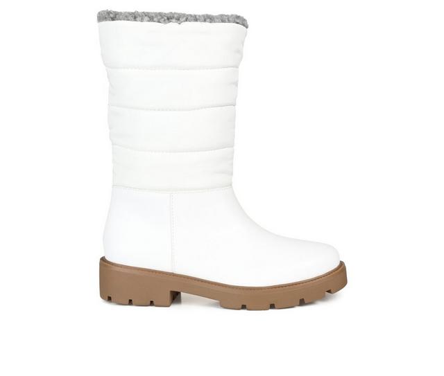 Women's Journee Collection Nadine Winter Boots in White color