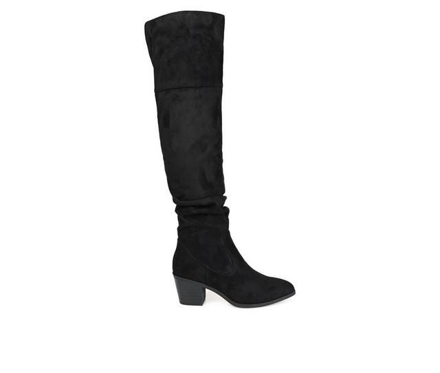 Women's Journee Collection Zivia Wide Calf Over-The-Knee Boots in Black color