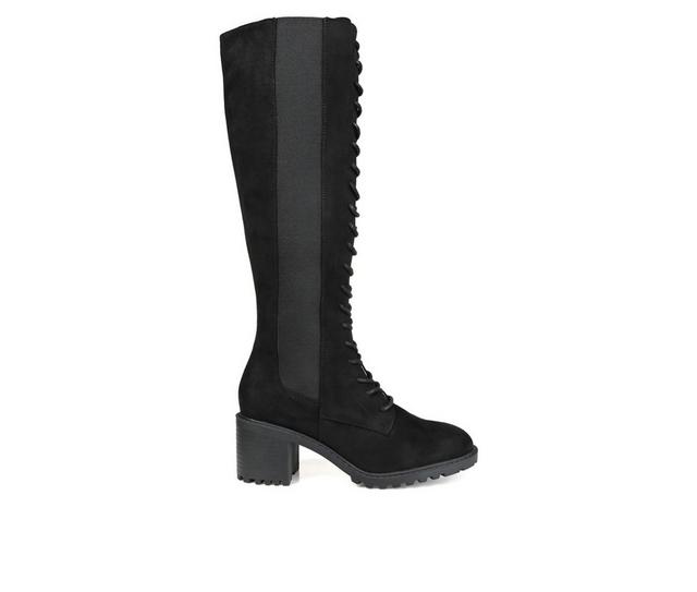 Women's Journee Collection Jenicca Wide Calf Knee High Boots in Black color