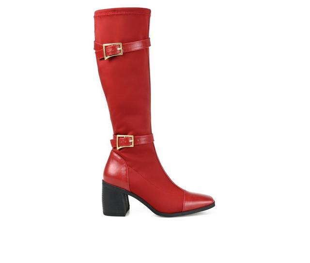 Women's Journee Collection Gaibree Extra Wide Calf Knee High Boots in Red color